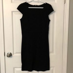 Black knit fitted dress